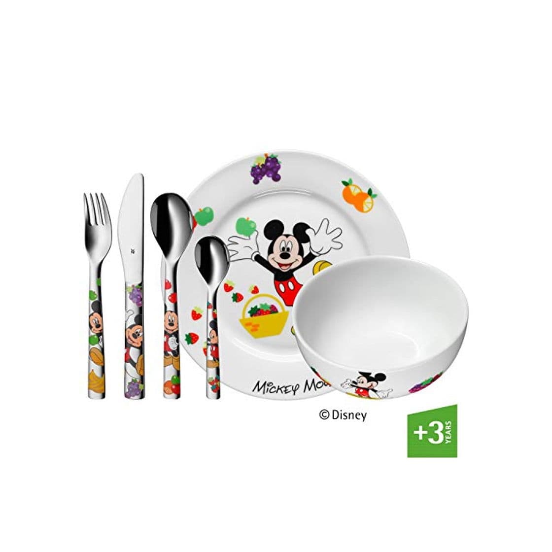 Producto WMF Disney Mickey Mouse - Vajilla para niños 6 piezas, incluye plato,