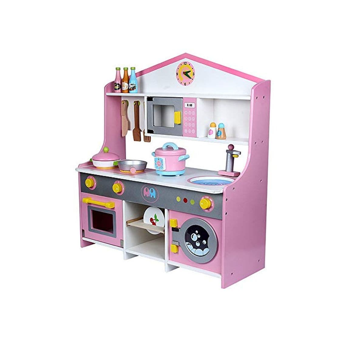 Producto Casa de muñecas Cocina de juguete Juego de cocina Cosplay Niñas Lavadora Estufa de horno Juego de juego para niños Desarrollo de la edad temprana Juego educativo Juegos de surtido de alimentos Los mue