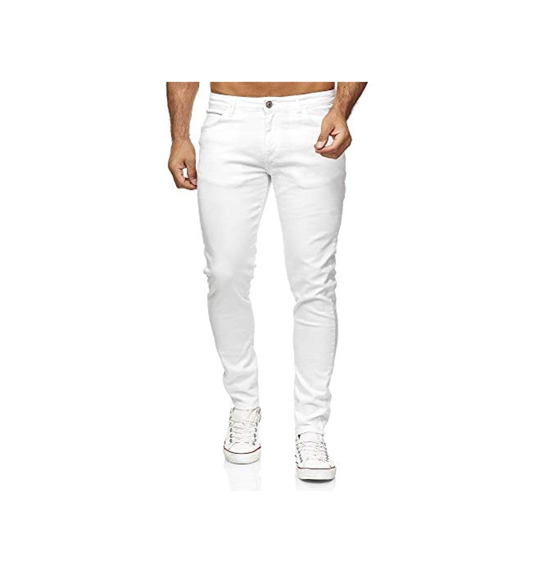 Product Vaqueros Hombres Pantalones Denim Colored Slim Fit Blanco W38 L34