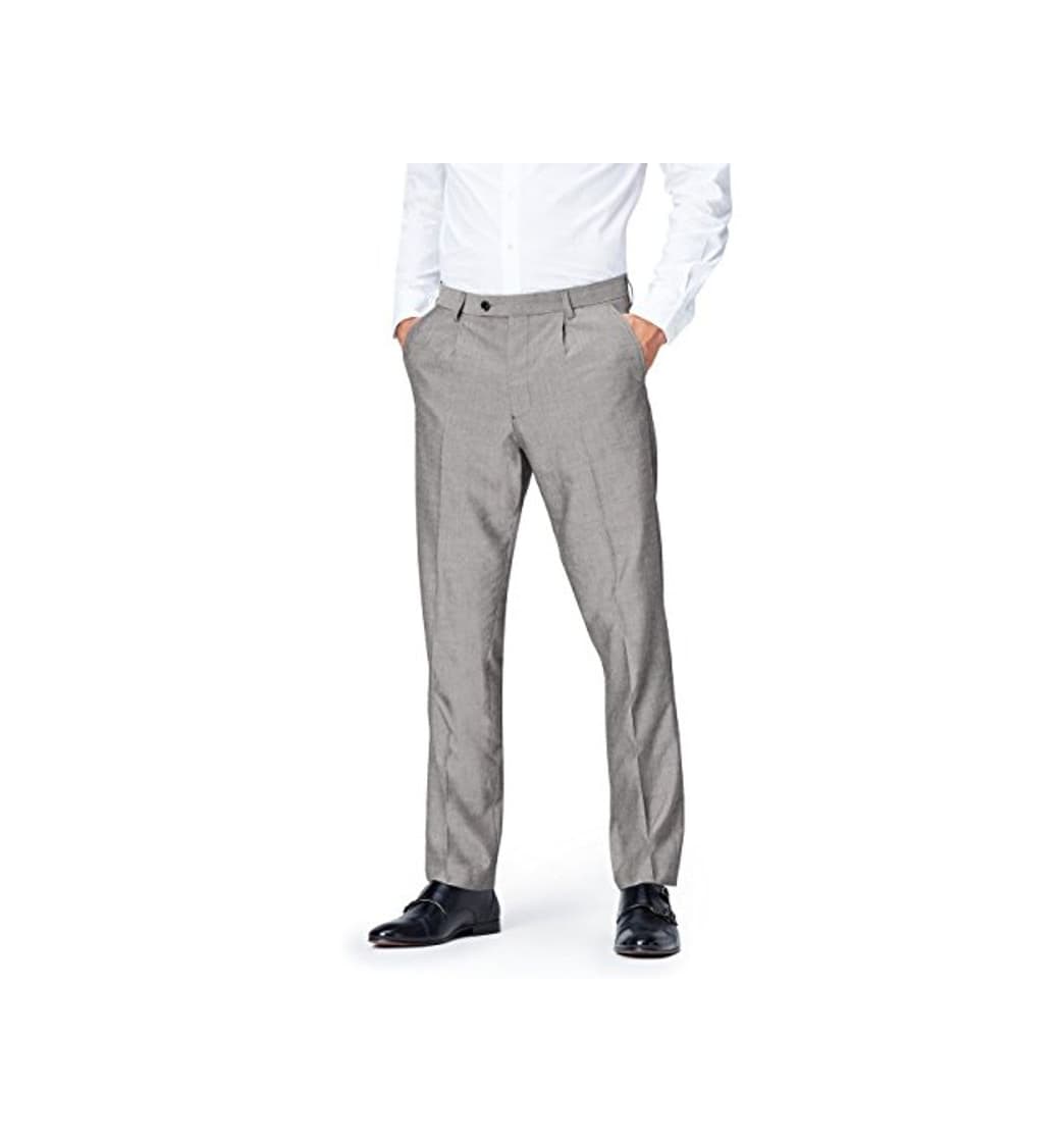 Product Marca Amazon - find. Pantalones de Vestir para Hombre, Gris, 32W