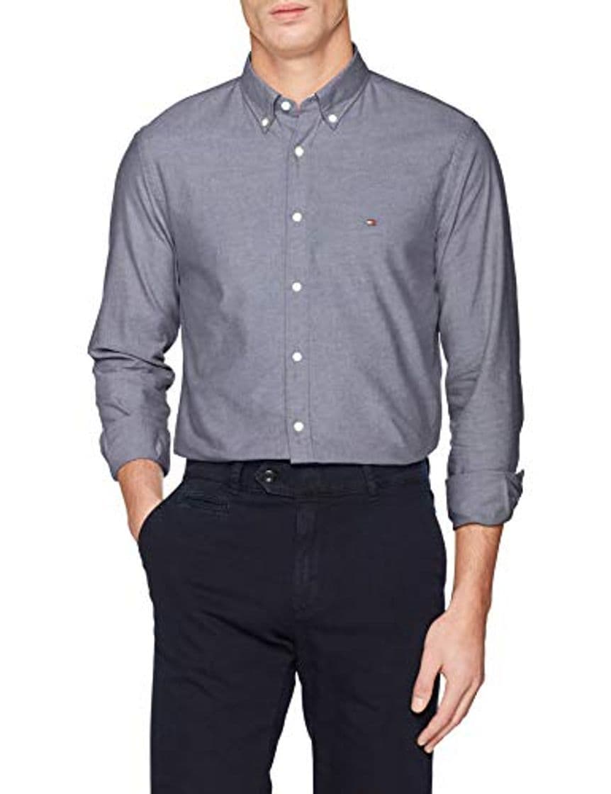 Fashion Tommy Hilfiger Sandwashed Oxford Shirt Camisa, Azul