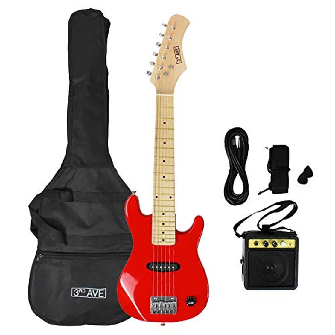 Product 3rd Avenue STX30RDPK - Paquete junior de guitarra eléctrica