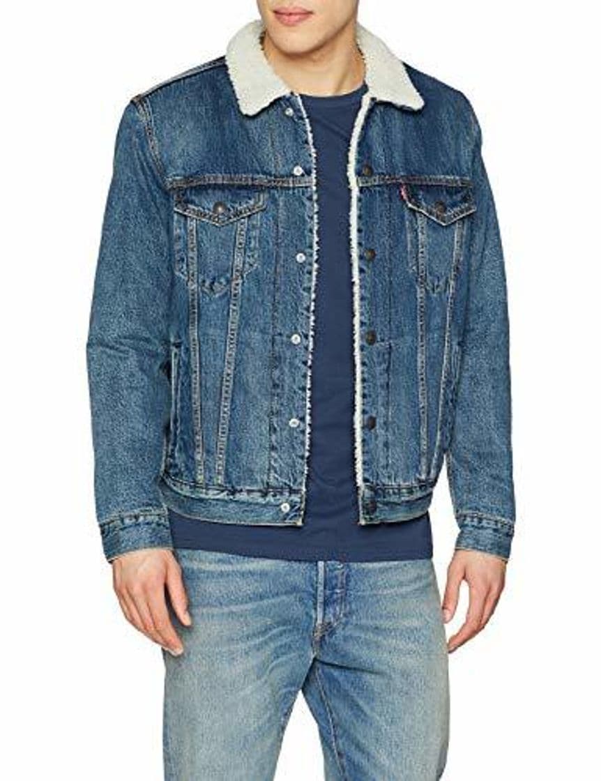 Moda Levi's Type 3 Chaqueta Vaquera, Azul