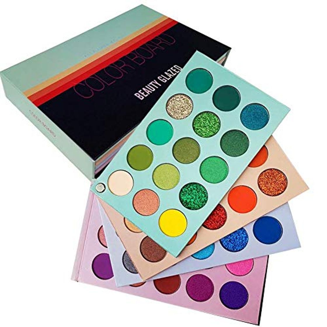 Product Beauty Glazed Eyeshadow Palette 60 Colors Mattes and Shimmers Paletas de colores de alta pigmentación Paleta de maquillaje de larga duración Blendable Professional Eye Shadow Make Up Eye Cosmetic