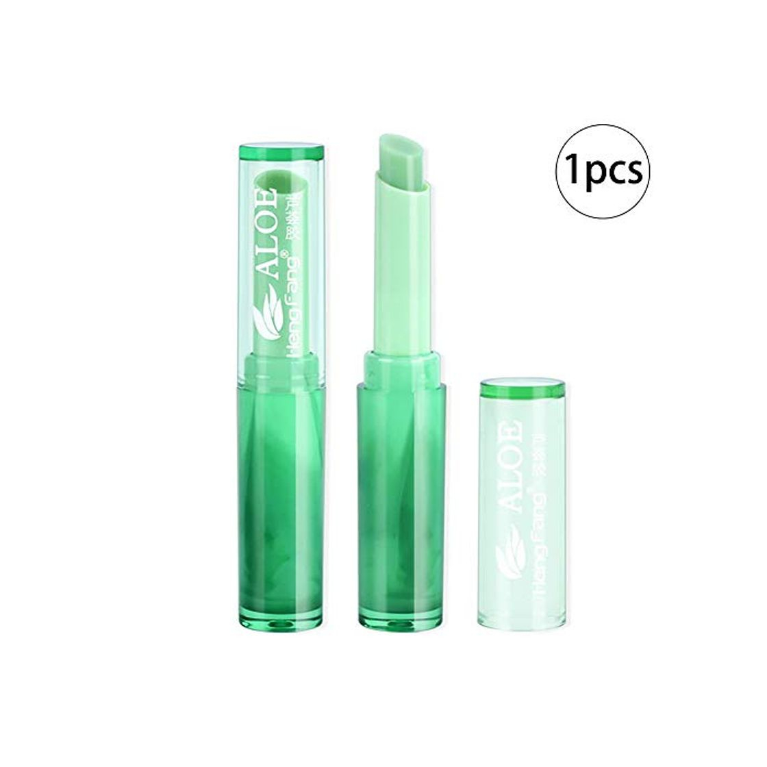 Product 1 UNID Orgánica Aloe Vera Jalea Lápiz labial orgánico de la jalea de Vera del áloe Labios hidratantes Pintalabios Mágico Originales Lápiz labial brillo de labios Impermeable Duradera Maquillaje