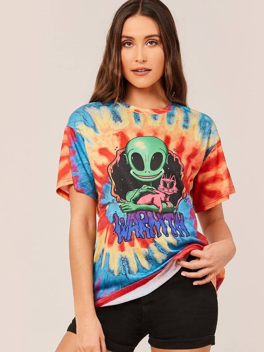 Fashion Camiseta con estampado de extraterrestre