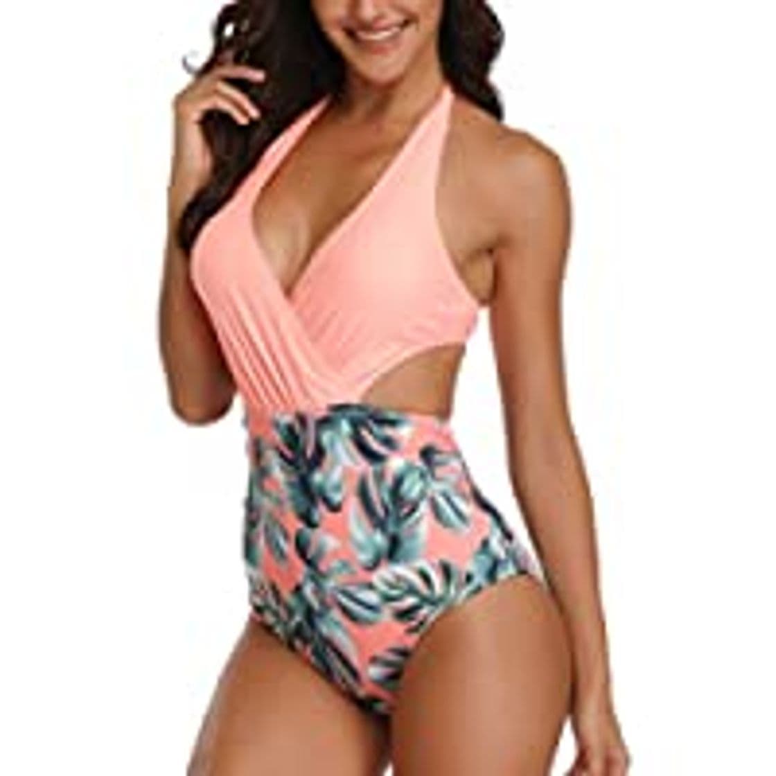 Producto Overdose Traje De BañO para Mujer con Relleno Push Up Estampado Moda Una Pieza Ropa De Playa Monokini BañAdor Deportivo Vintage Verano Tallas Grandes 5XL