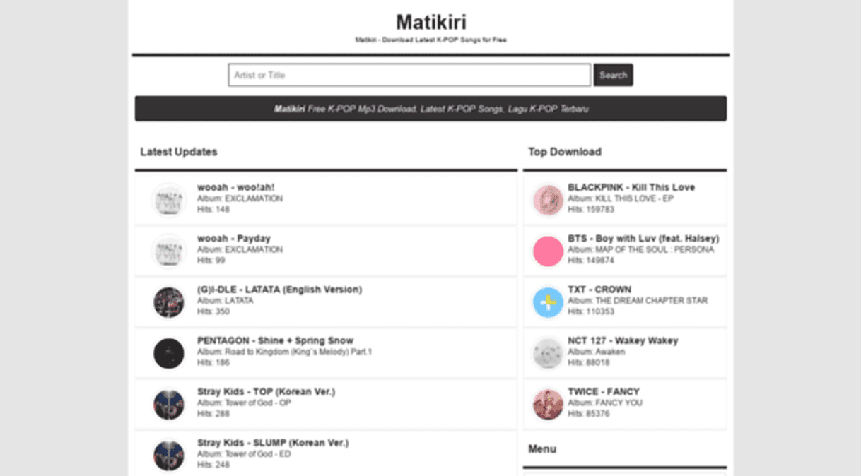 App Matikiri - Download Latest K-POP Songs for Free