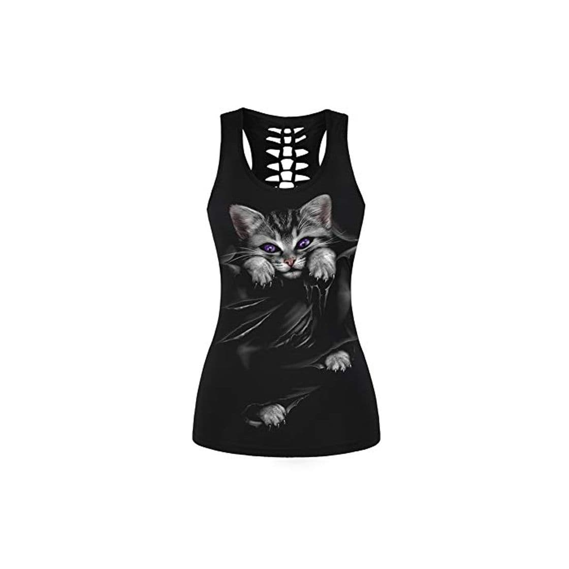 Fashion Morbuy Mujeres Deporte Camiseta de Tirantes, Gótica Halloween Sin Mangas diseño de