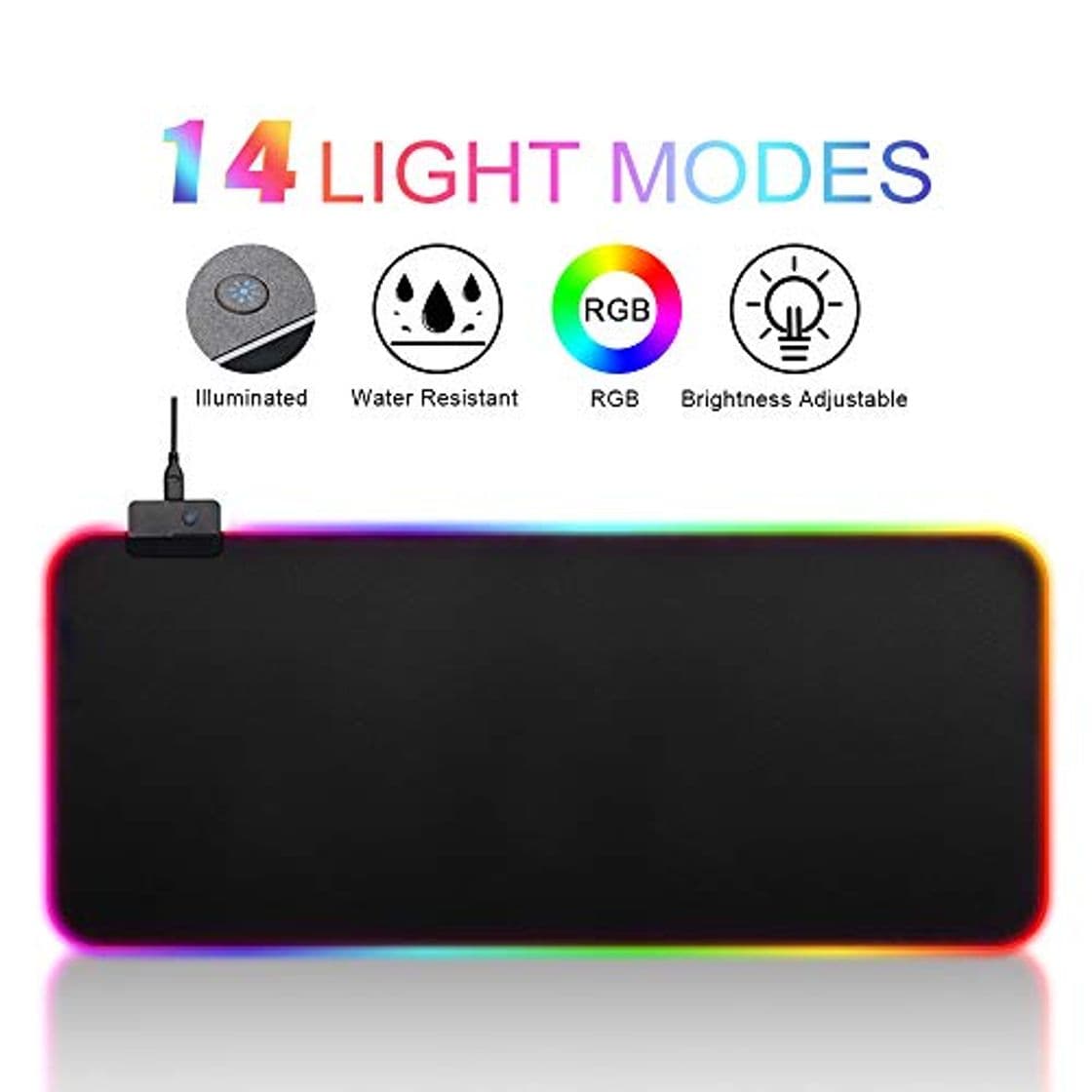 Product FAGORY Alfombrilla de Ratón RGB Extra Grande XXL para Juego 14 RGB