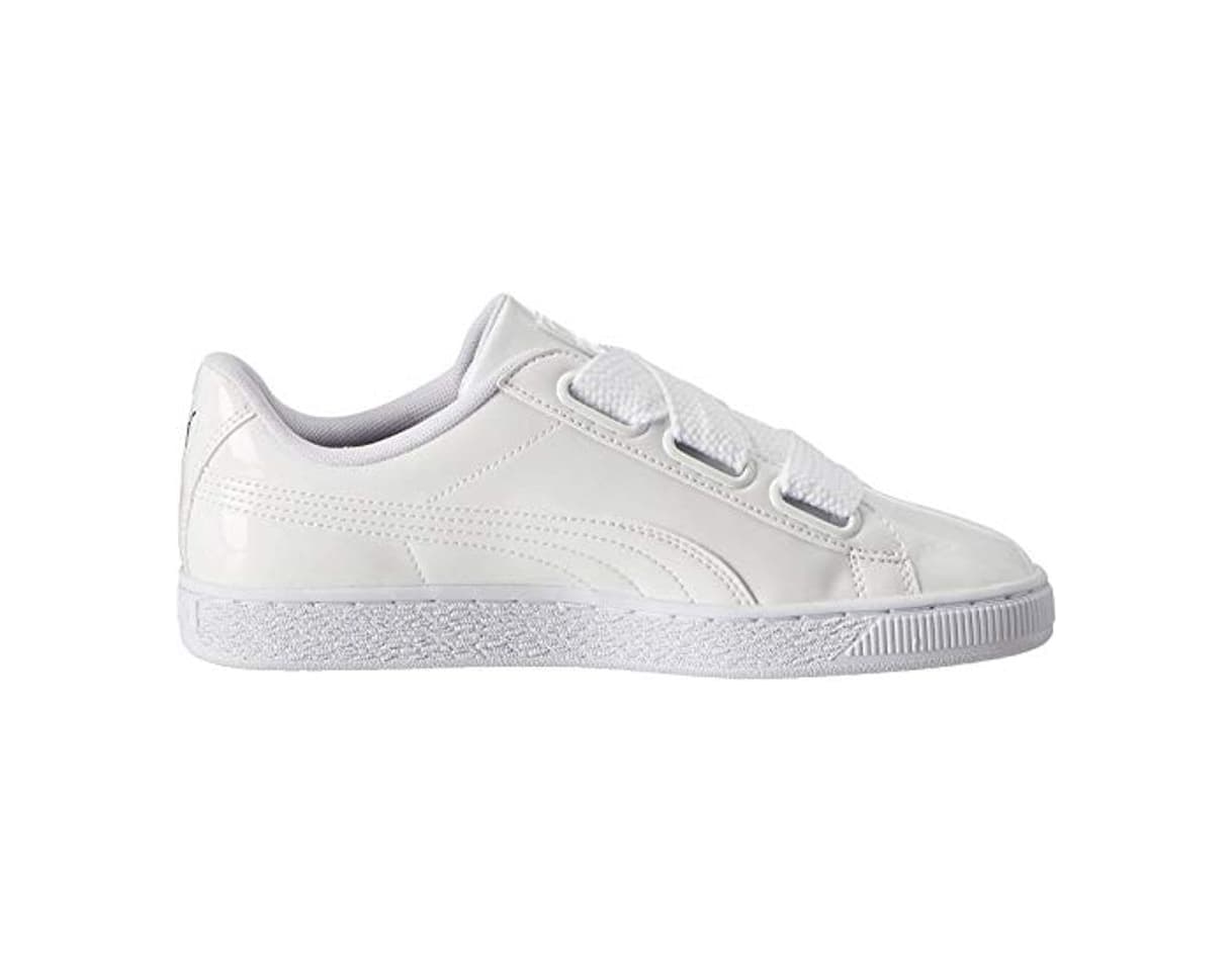 Fashion Puma Basket Heart Patent Wn's, Zapatillas para Mujer, Blanco