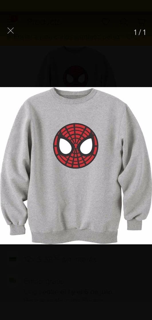 Moda sudadera spiderman