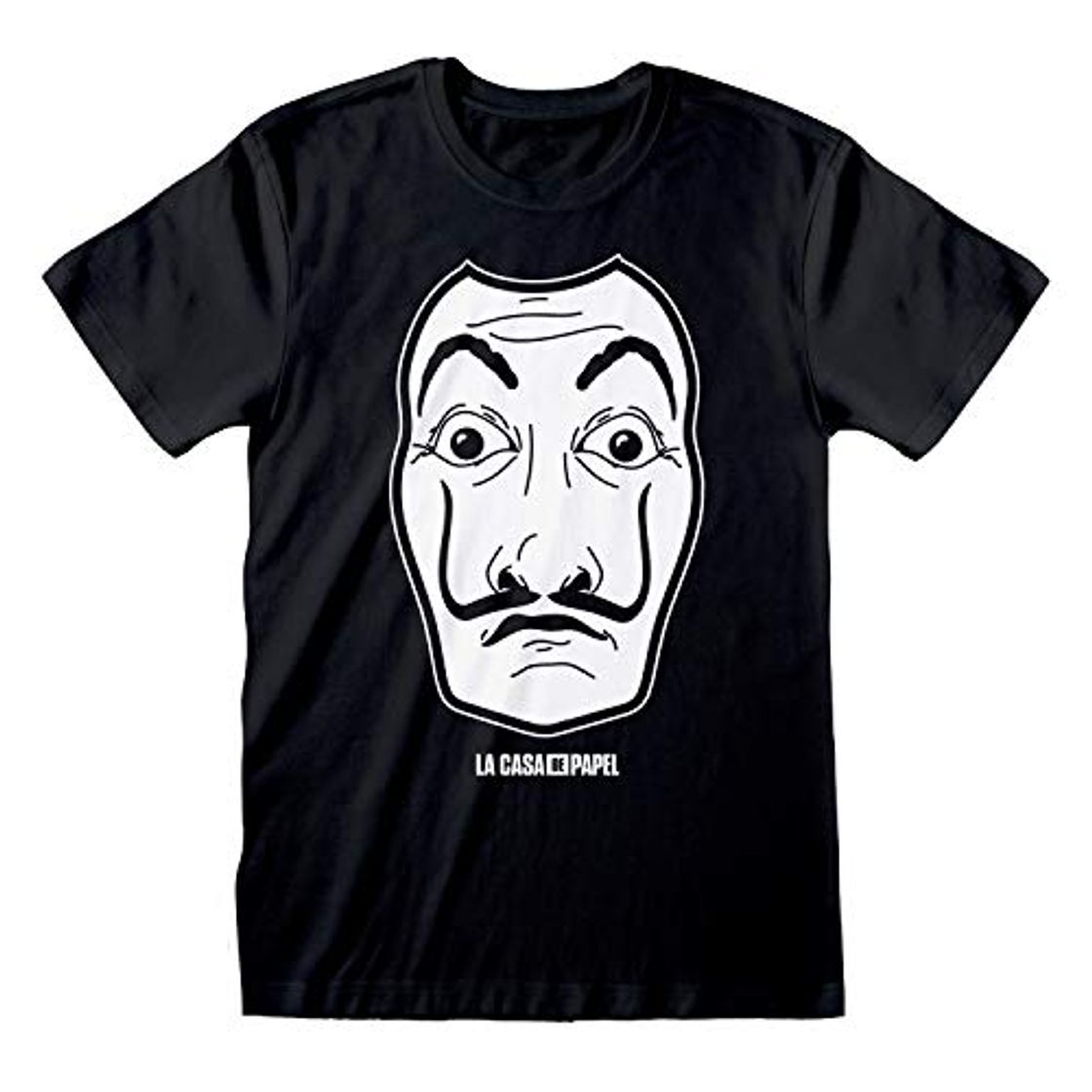 Moda La Casa De Papel Money Heist White Mask Novio Ajuste De La Camiseta De Las Mujeres Negro XL