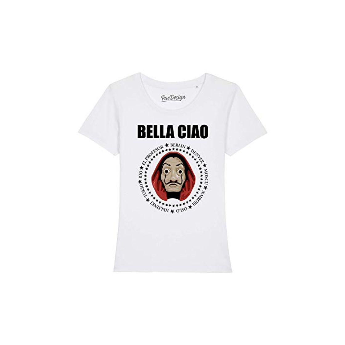 Moda Camiseta mujer La Casa de Papel Casa de Papel Serie TV Bella Ciao Camiseta Bianco XL