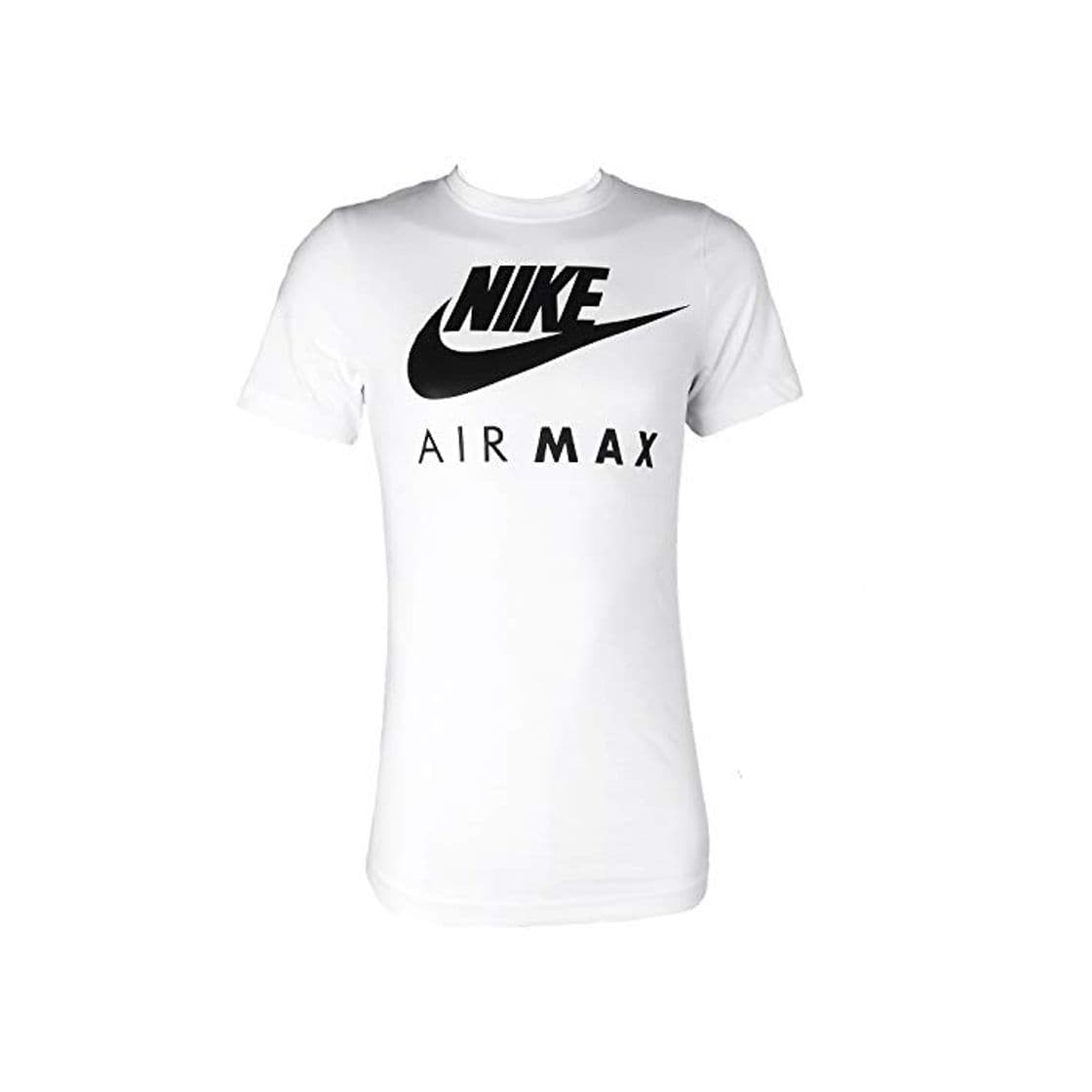 Fashion Nike Air MAX tee Hombre Camiseta Algodón T-Shirt Deportiva Fitness Blanco/Negro, Tamaño