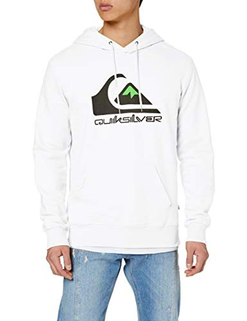 Lugar Quiksilver Omni Logo Sudadera con Capucha, Hombre, Blanco