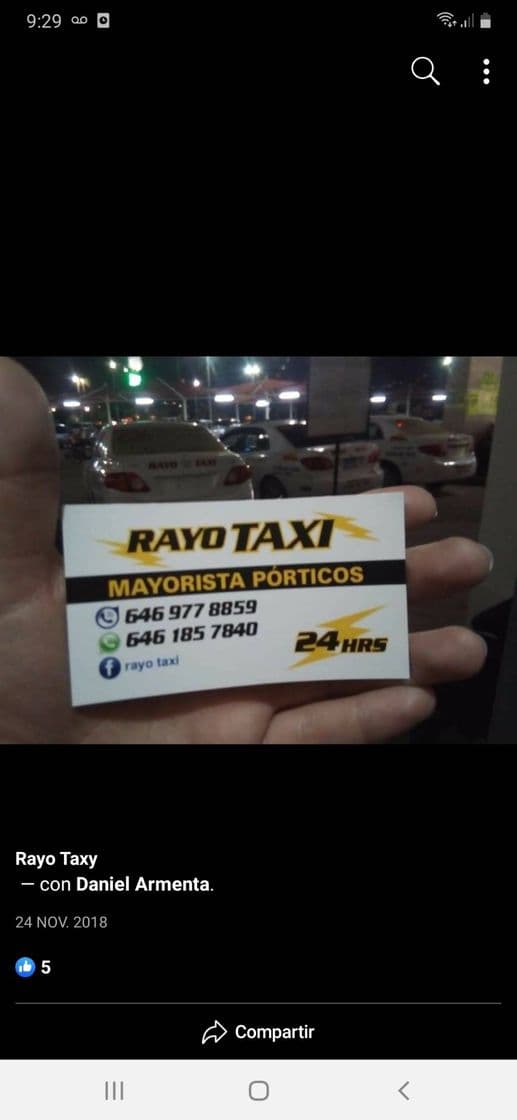 Fashion Rayo taxi