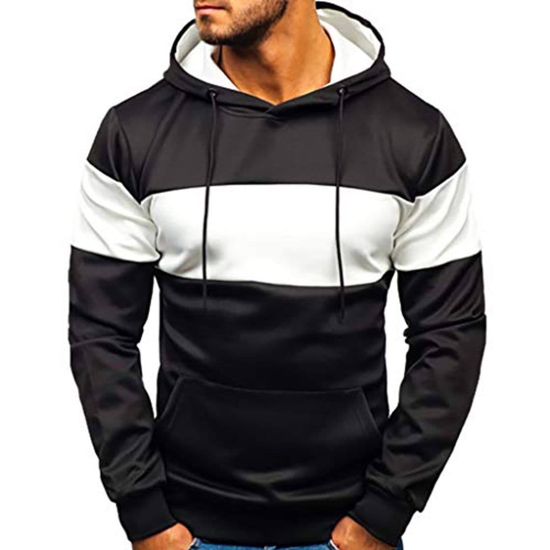 Moda JiaMeng Hombres Sudadera con Capucha de Gradual Change Pullover Sudadera con Capucha