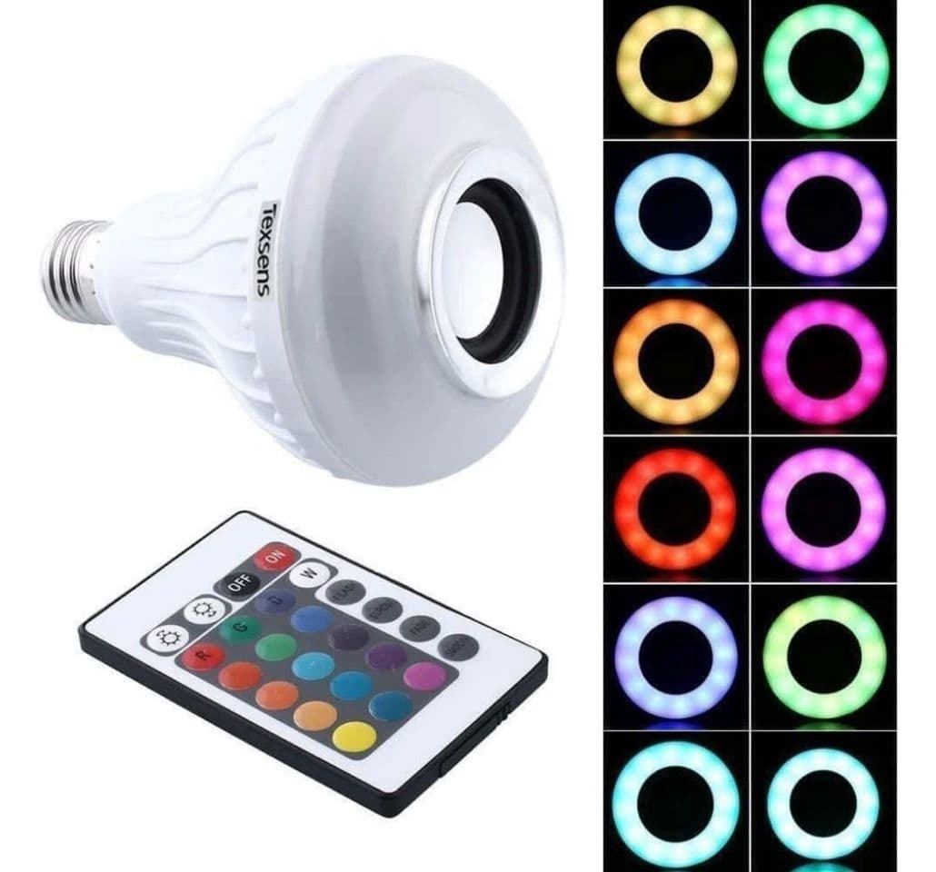 Product Foco Led 12w Bocina Multicolor Rgb Bluetooth Control Remoto