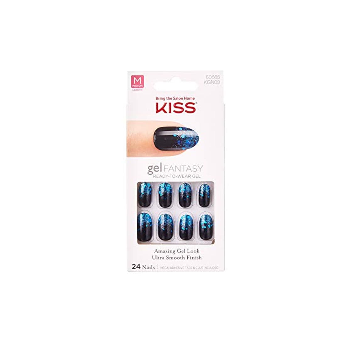 Product Kiss Gel Fantasy Nails-Painted Veil, 1 paquete