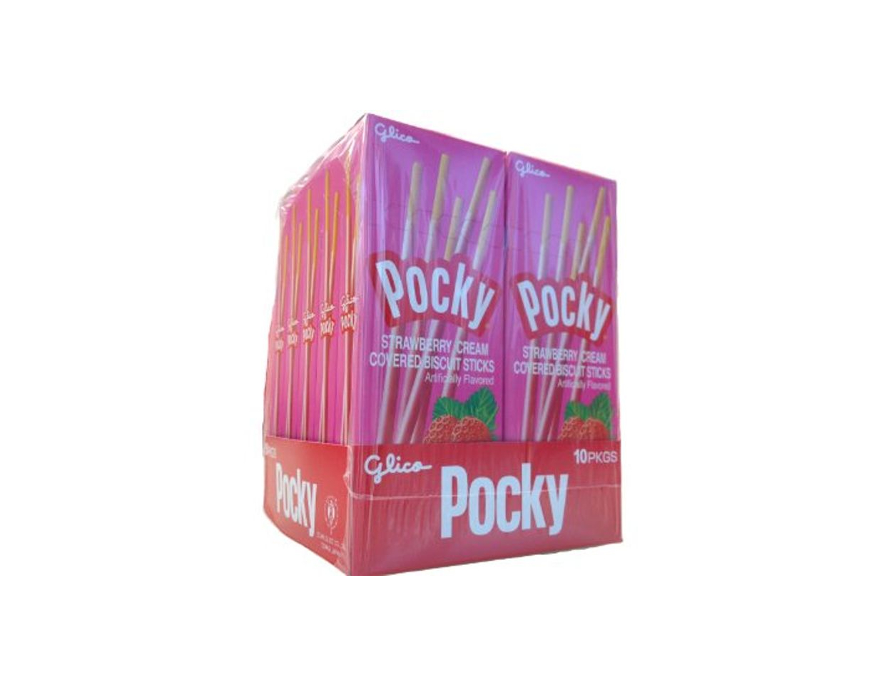 Producto Glico Pocky Biscuit Sticks with Strawberry Cream, 1.41-Ounce Boxes