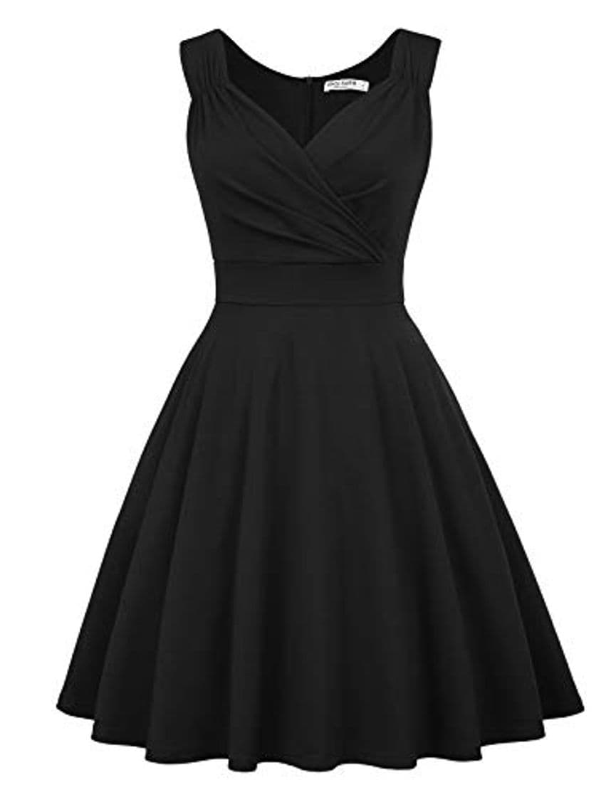 Producto GRACE KARIN Mujer Vintage Vestido de 1950s para Cóctel Fiesta Negro XL