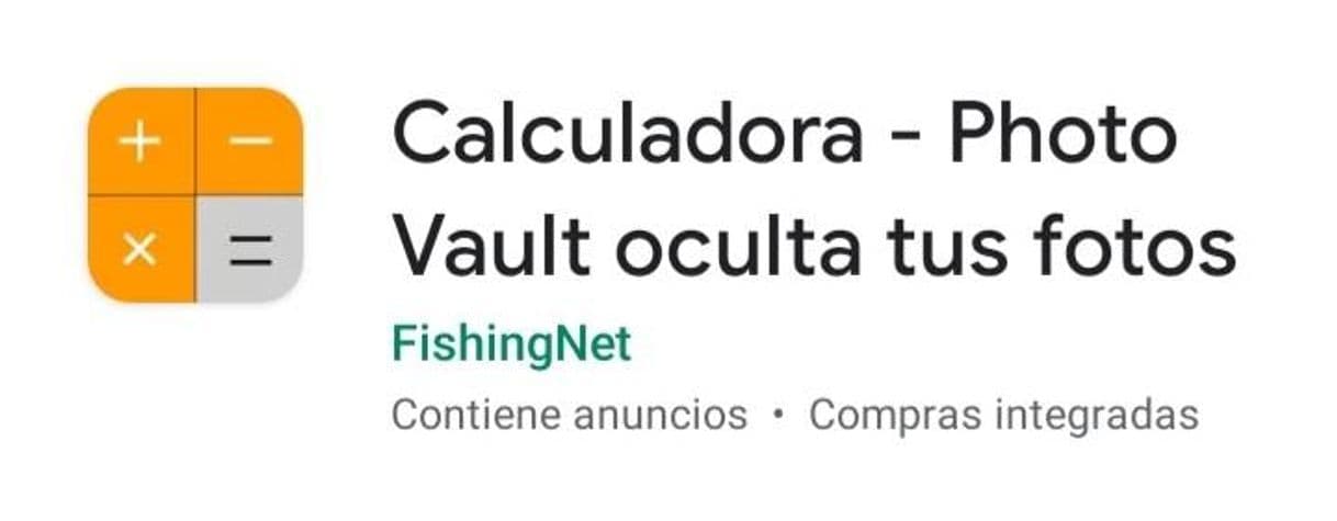 App Calculadora-ocultar fotos