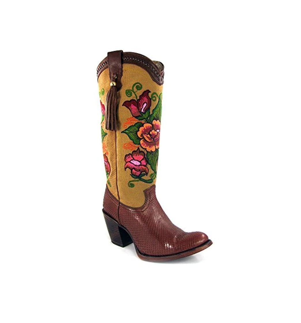 Product Botas Vaqueras de Dama en Piel de Pitón Cuadra, Tamaño