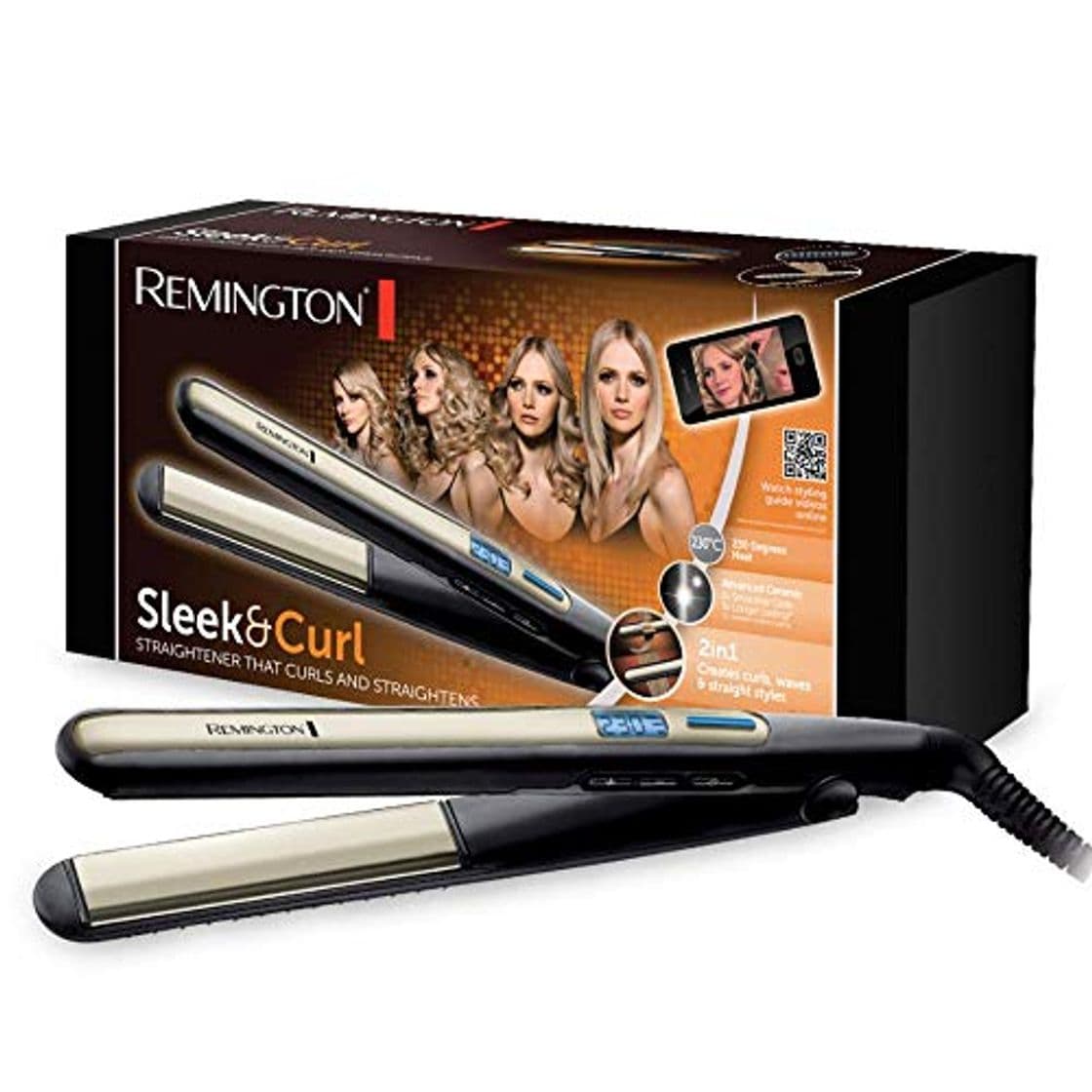 Producto Remington S6500 Sleek & Curl - Plancha de Pelo