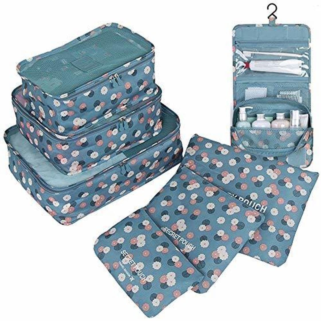 Belleza GCBTECH Set de 7 Organizadores de viajes cubo de viaje Bolsas de