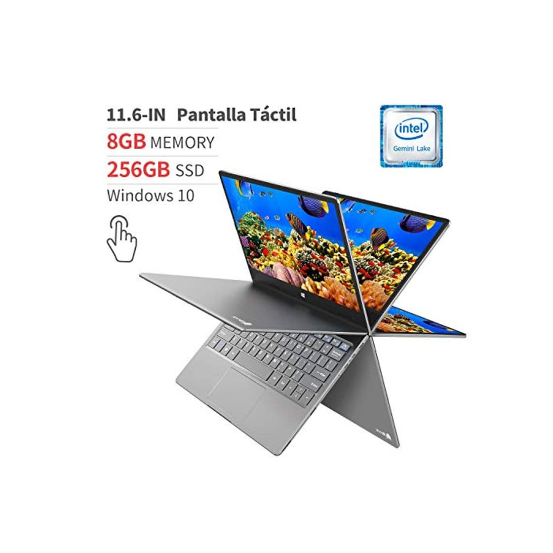 Producto BMAX Y11 Ordenador Portatil, 2 en 1 Táctil Convertible Laptop 11.6 Pulgadas