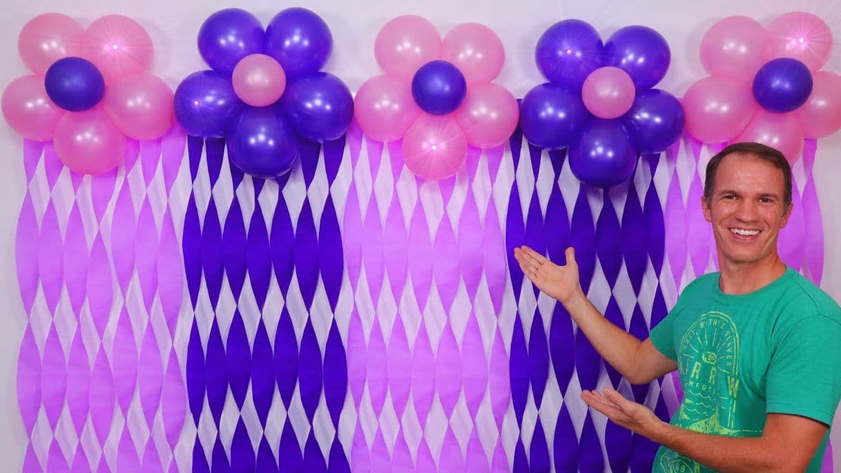 Fashion COMO HACER CORTINAS DE PAPEL CREPE Y GLOBOS - YouTube