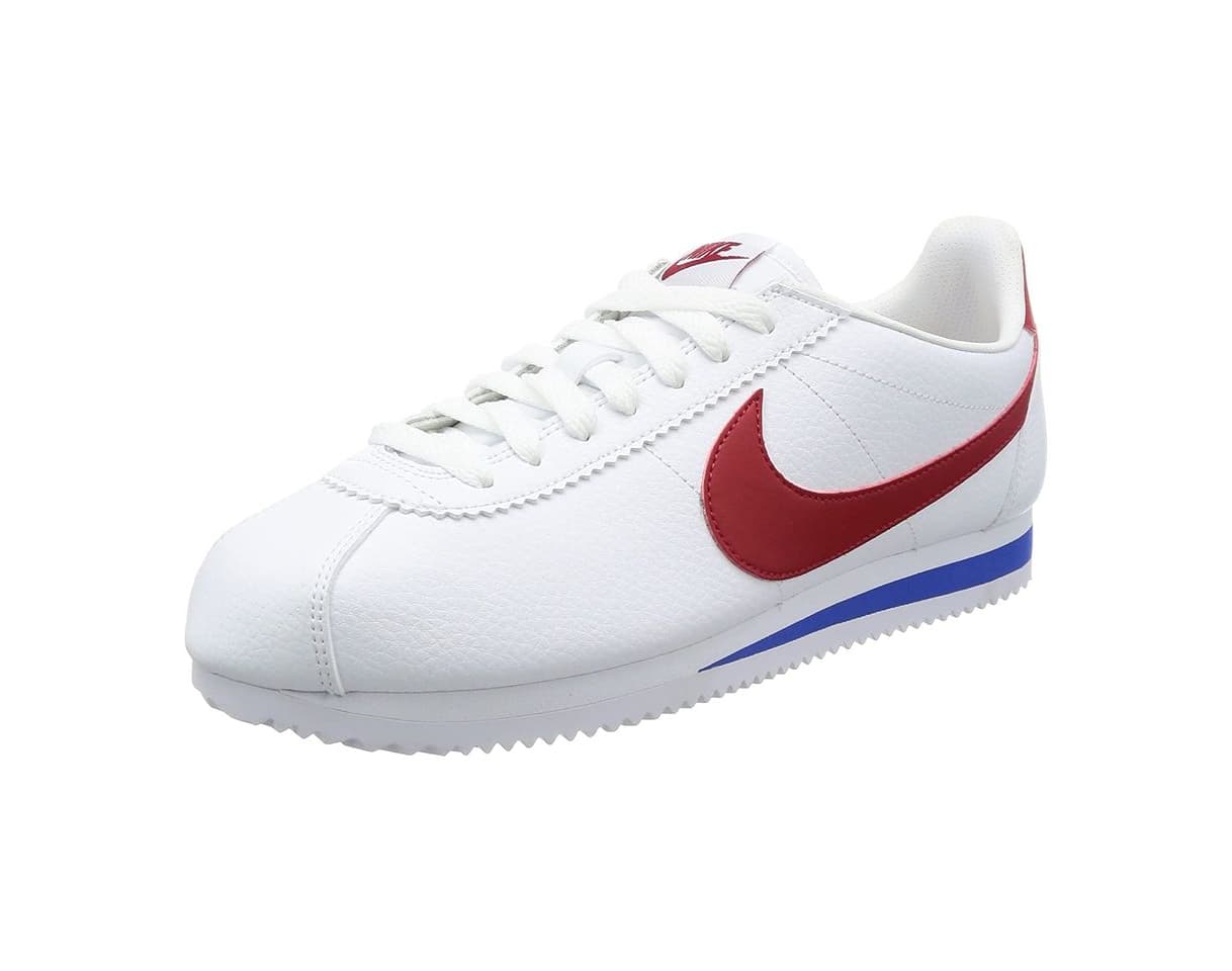 Fashion Nike Men's Cortez Basic Leather Shoe, Zapatillas de Running para Hombre, Blanco