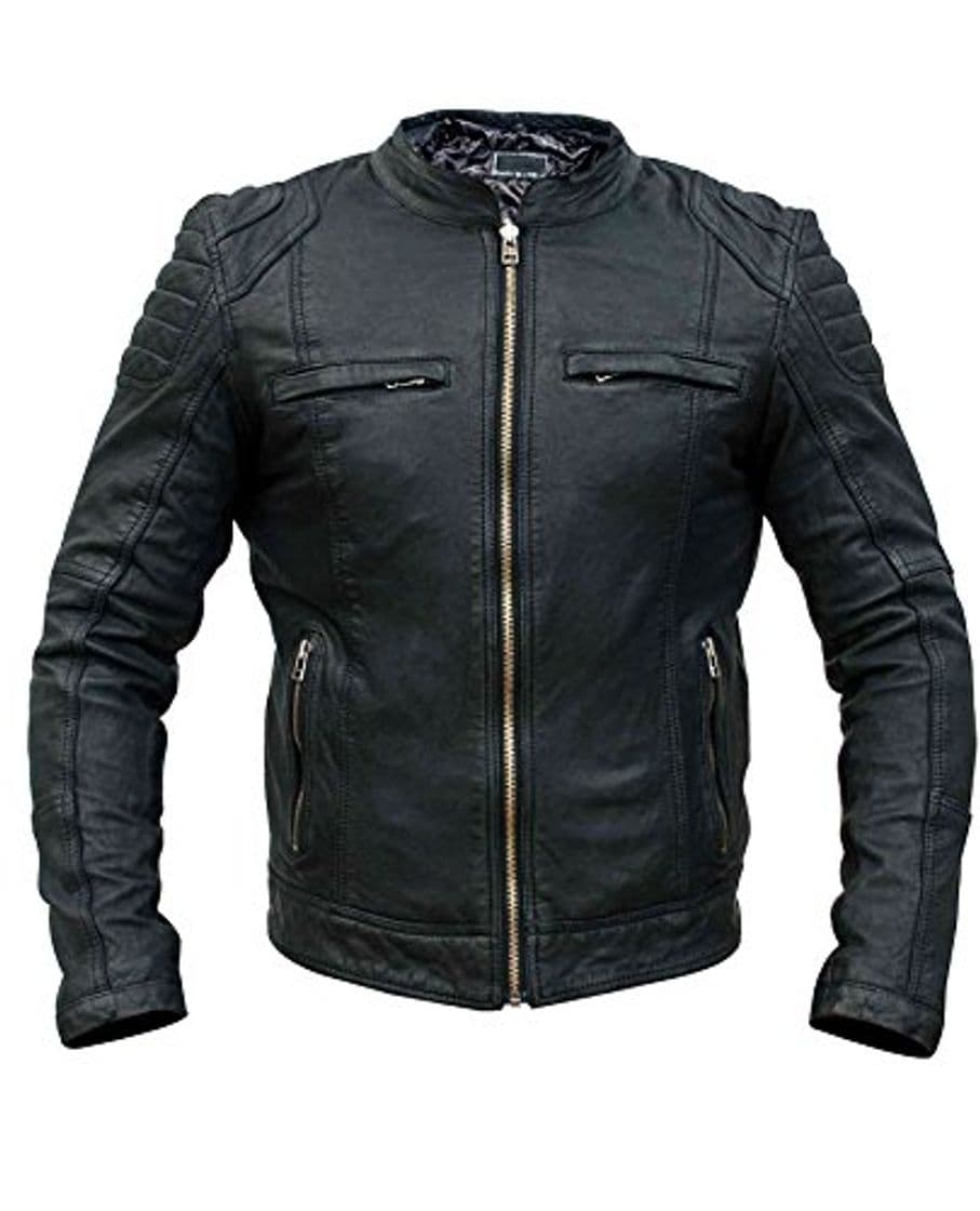 Fashion YEZZ Clothing - Chaqueta - Piel - para Hombre Schwarz