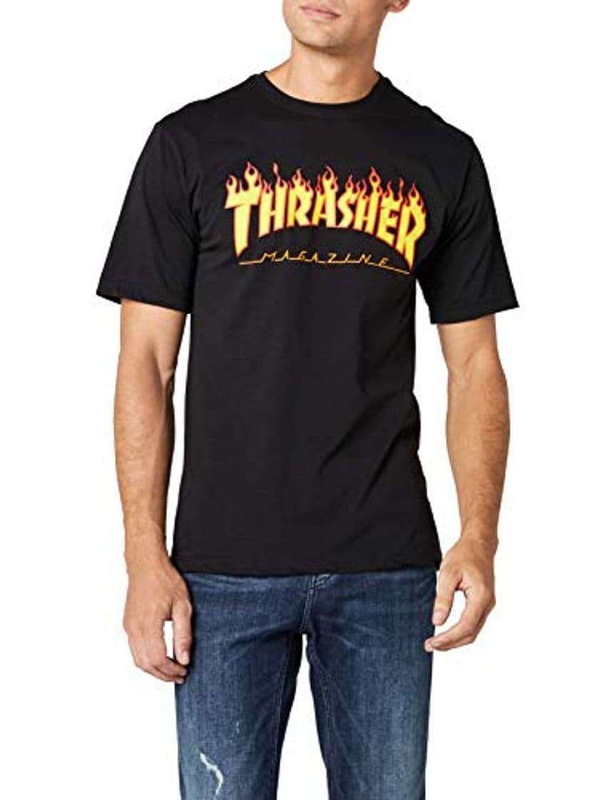 Moda THRASHER TRUTSH05749 Camiseta, Negro