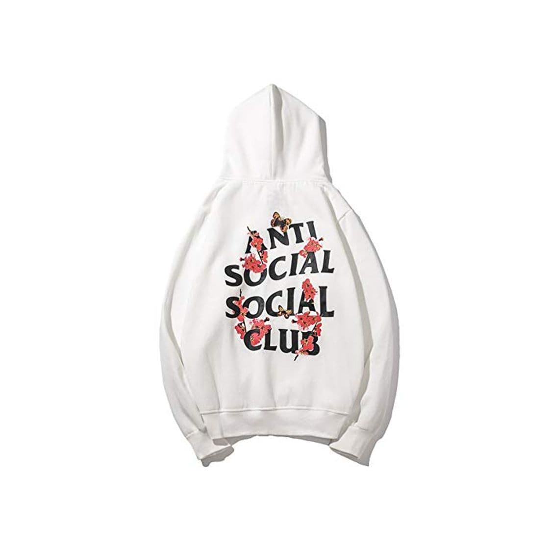 Moda Chaqueta Unisex con Capucha Suéter ASSC Ciruela Letras Clásicas Suelta Sweatershirt con