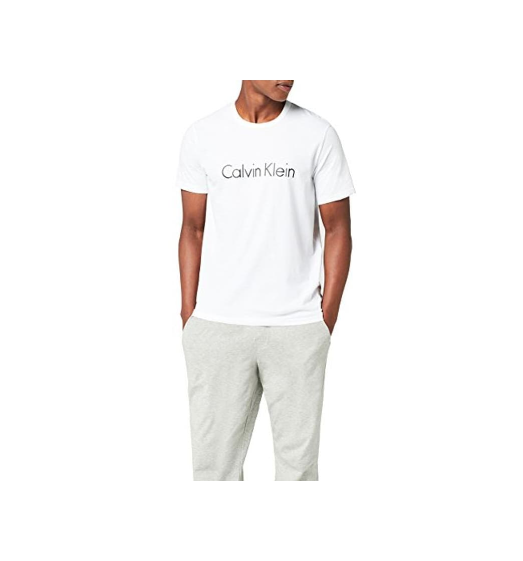 Fashion Calvin Klein S/s Crew Neck Camiseta, Blanco