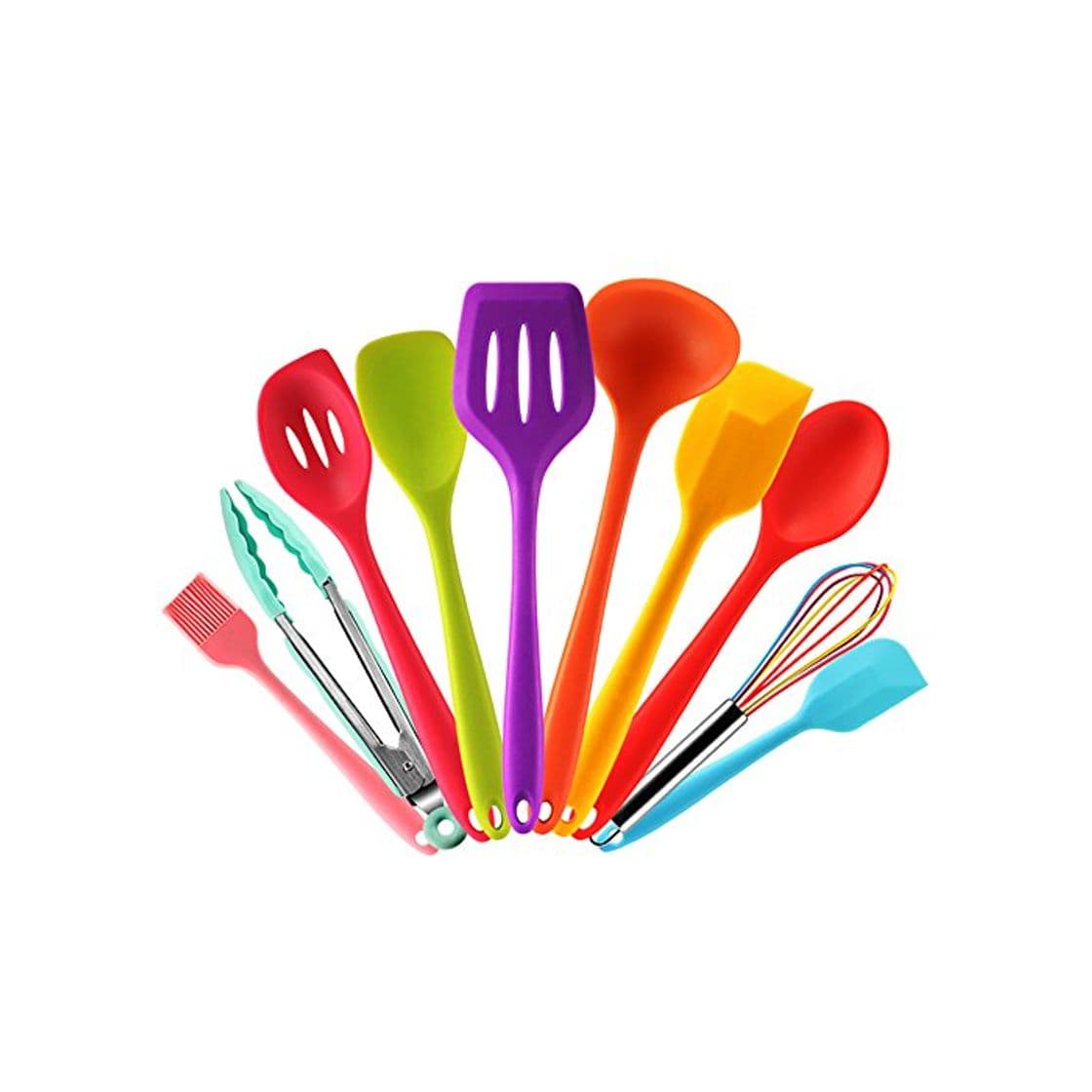 Home Set utensilios de cocina silicona de colores con Espátula