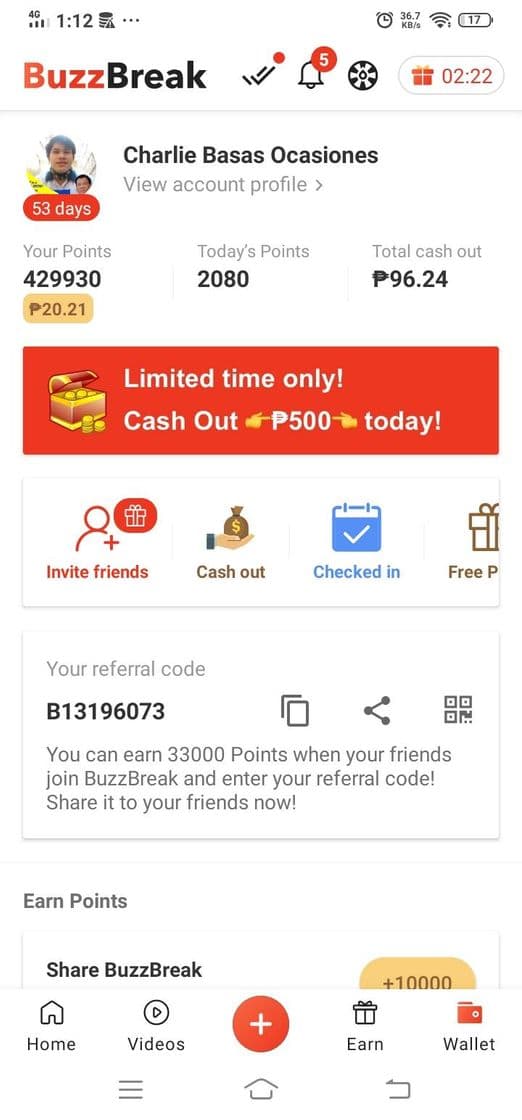 App BuzzBreak use my referral code B13196073 to get 100 