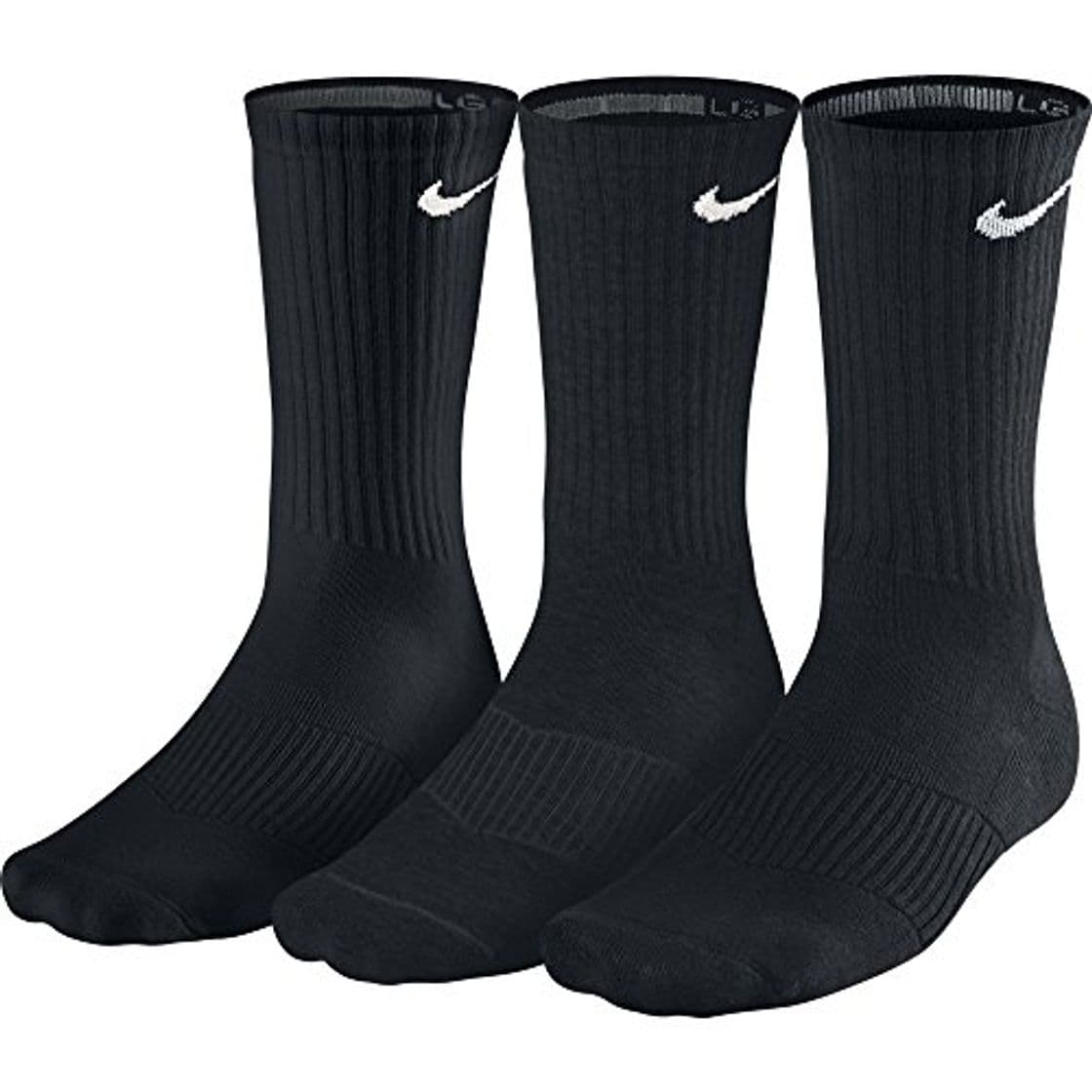 Product Nike Cushion Crew - Calcetines de Entrenamiento, 3 Pares, Hombre, Negro