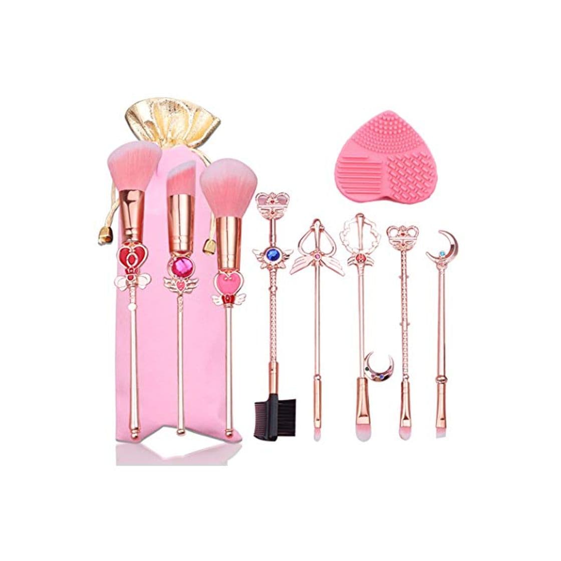 Product 8 Pcs Sets de brochas para maquillaje,gold Cardcaptor Sakura/Sailor Moon Brand Pinceles