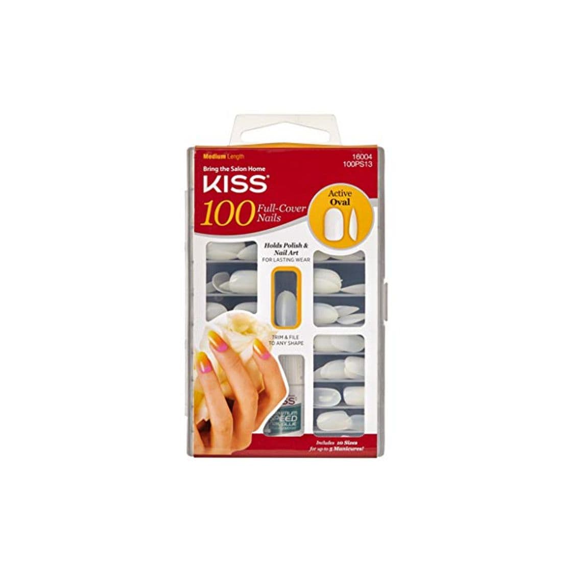 Producto Kiss activo Oval clavos – Pack de 100