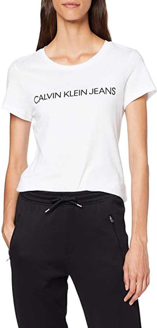 Product Calvin Klein Jeans Damen T-Shirt SHRUNKEN TEE, Camiseta Para Mujer, Blanco