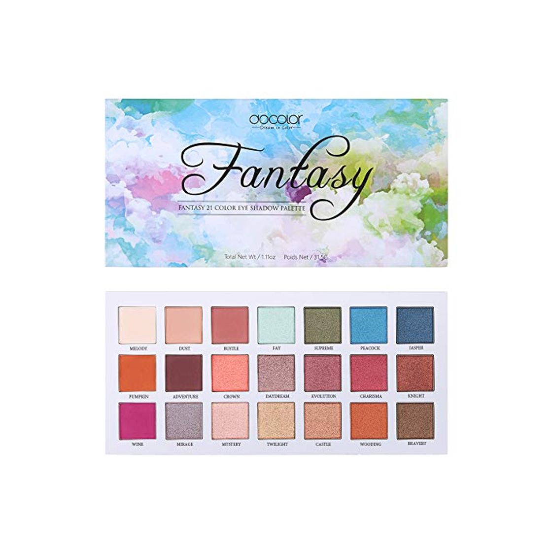 Producto Paleta de sombras de ojos, Docolor Matte Eyeshadow Palette & Glitter Eyeshadow