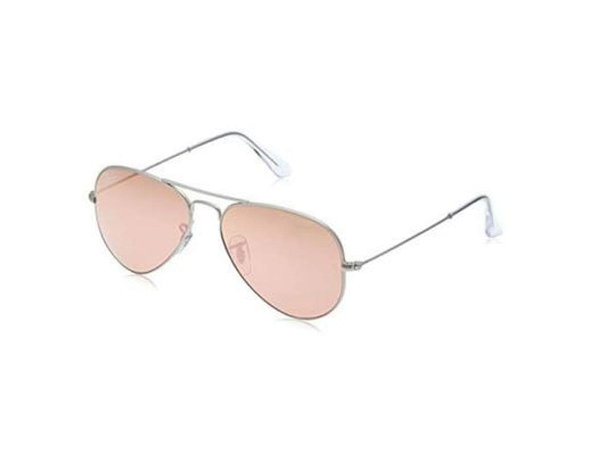 Moda Ray-Ban Aviator Large Metal, Gafas de sol para Hombre, Plateado