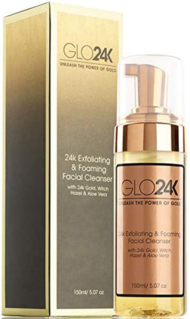 Product GLO24K Limpiador facial exfoliante y espumante con oro de 24 k