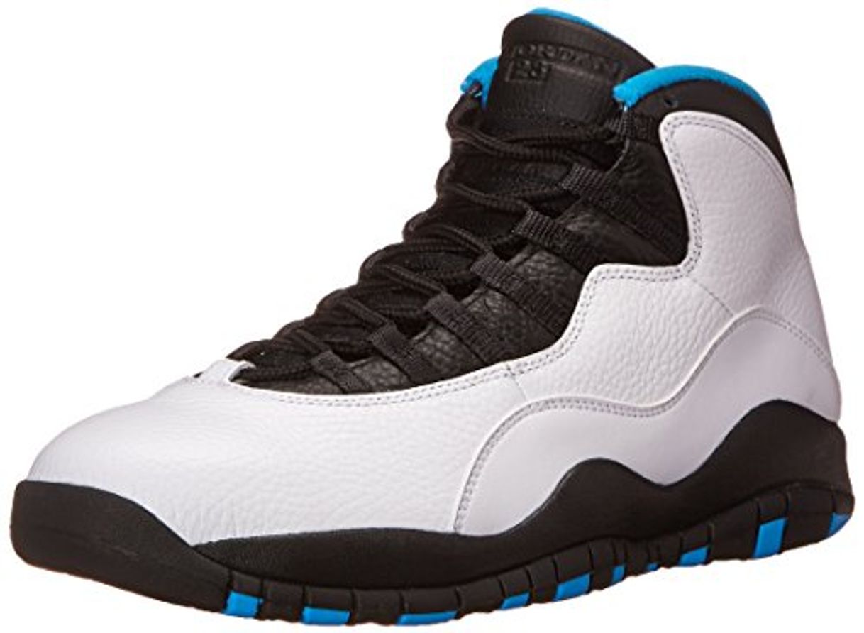 Moda Nike Air Jordan Retro 10, Zapatillas de Deporte para Hombre, Blanco/Azul/Negro