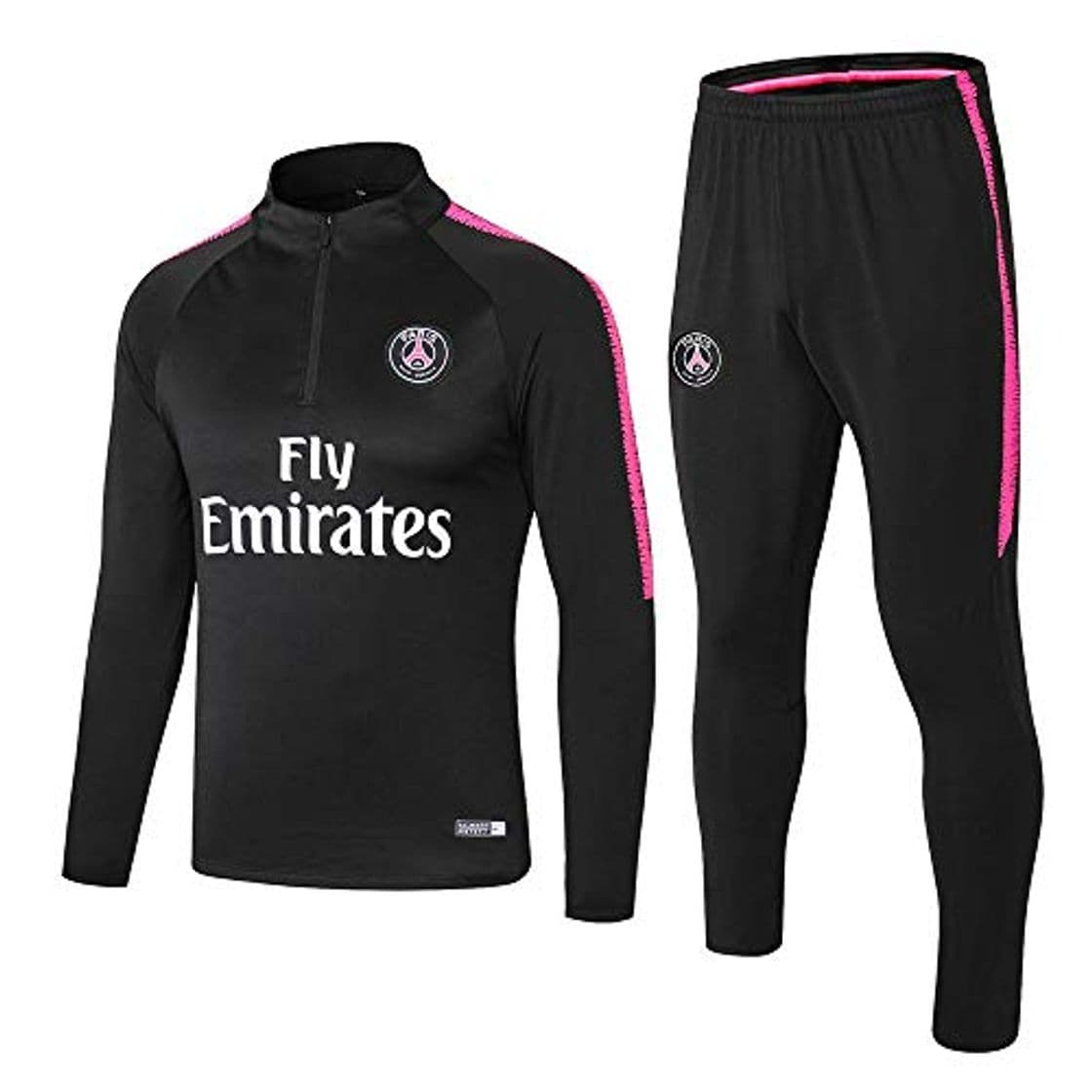 Fashion Paris Black Camiseta de Manga Larga Ropa de fútbol Primavera y otoño