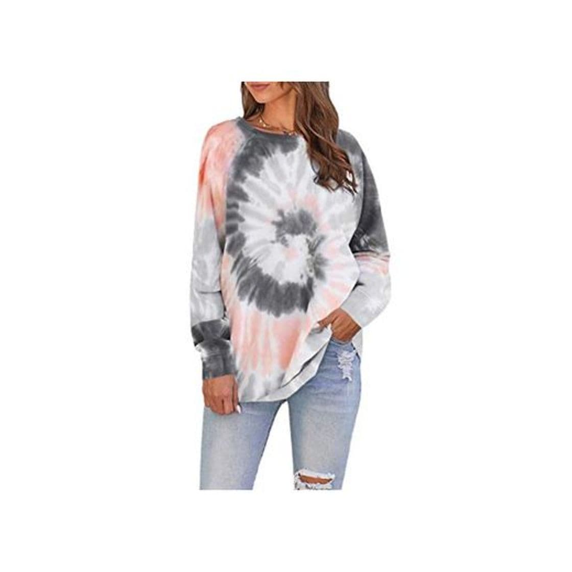 Fashion Jywmsc Sudadera de Ocio Suelta con Cuello Redondo y Manga Larga Informal para Mujer