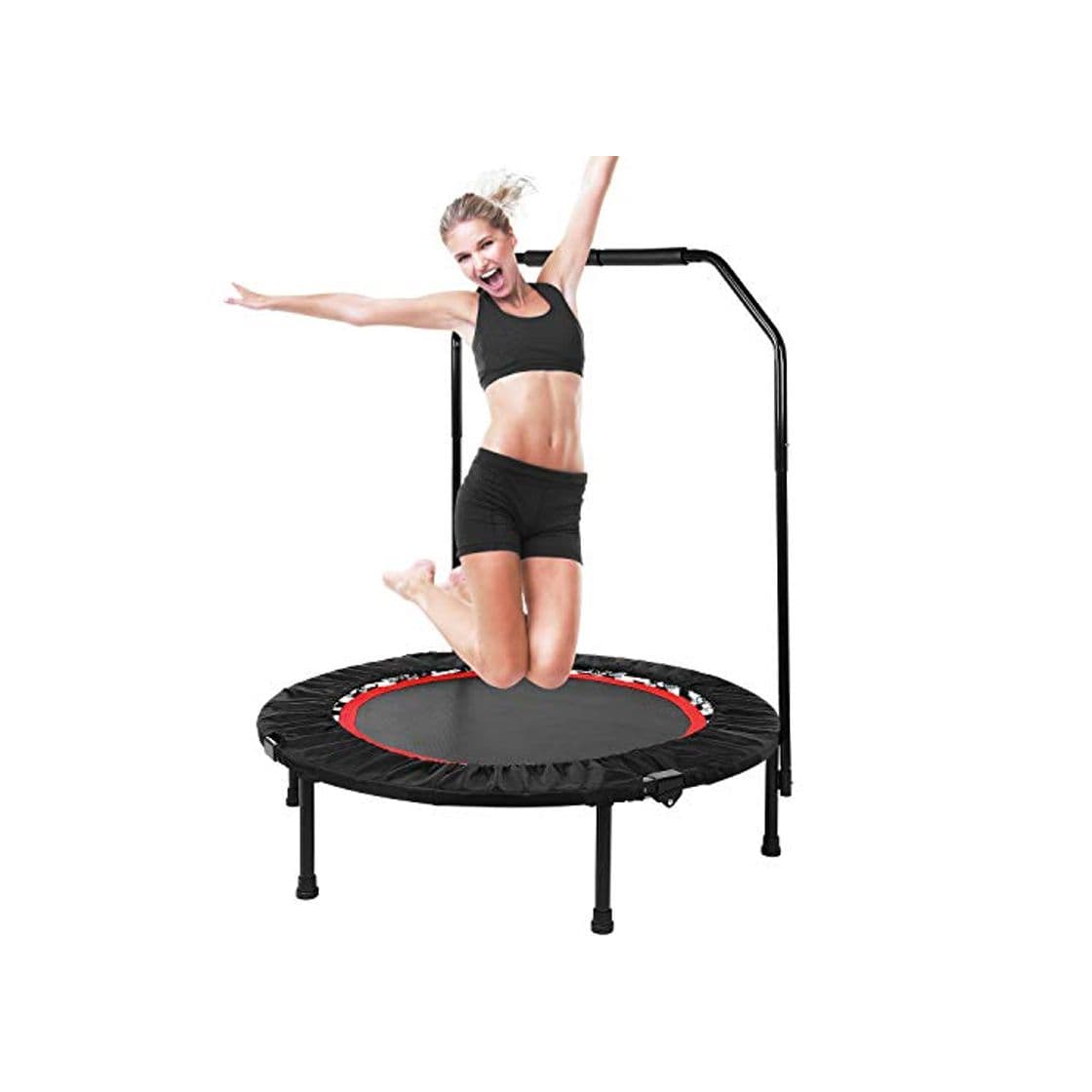 Product DISUPPO Trampolín Fitness con Manillar Cama Elástica Durable de Entrenamiento Físico y